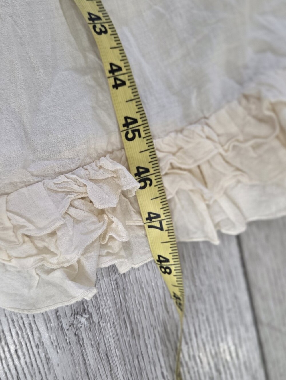 Cream Ruffle-Trim  Dress - Picture 10 of 12